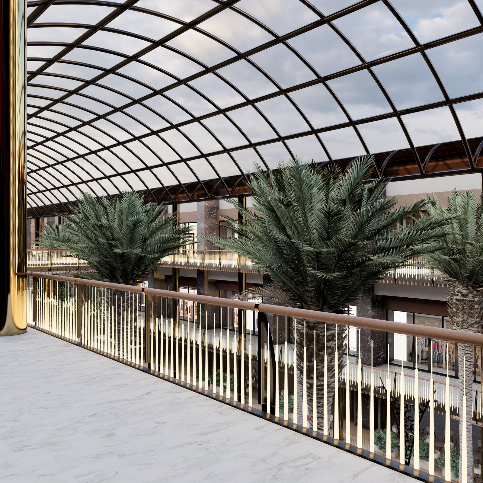 AVM İÇ MİMARİ TASARIM Mağaza Cepheleri ve Koridorlar