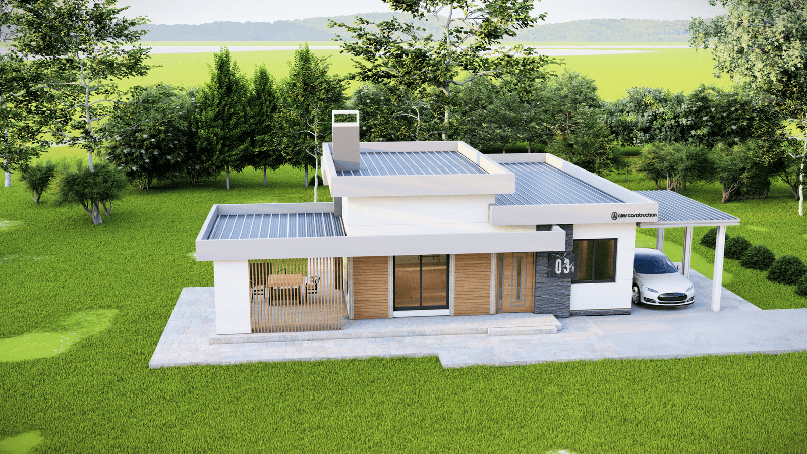 KÖY EVİ PROJESİ Gece Aydınlatması ve Peyzaj