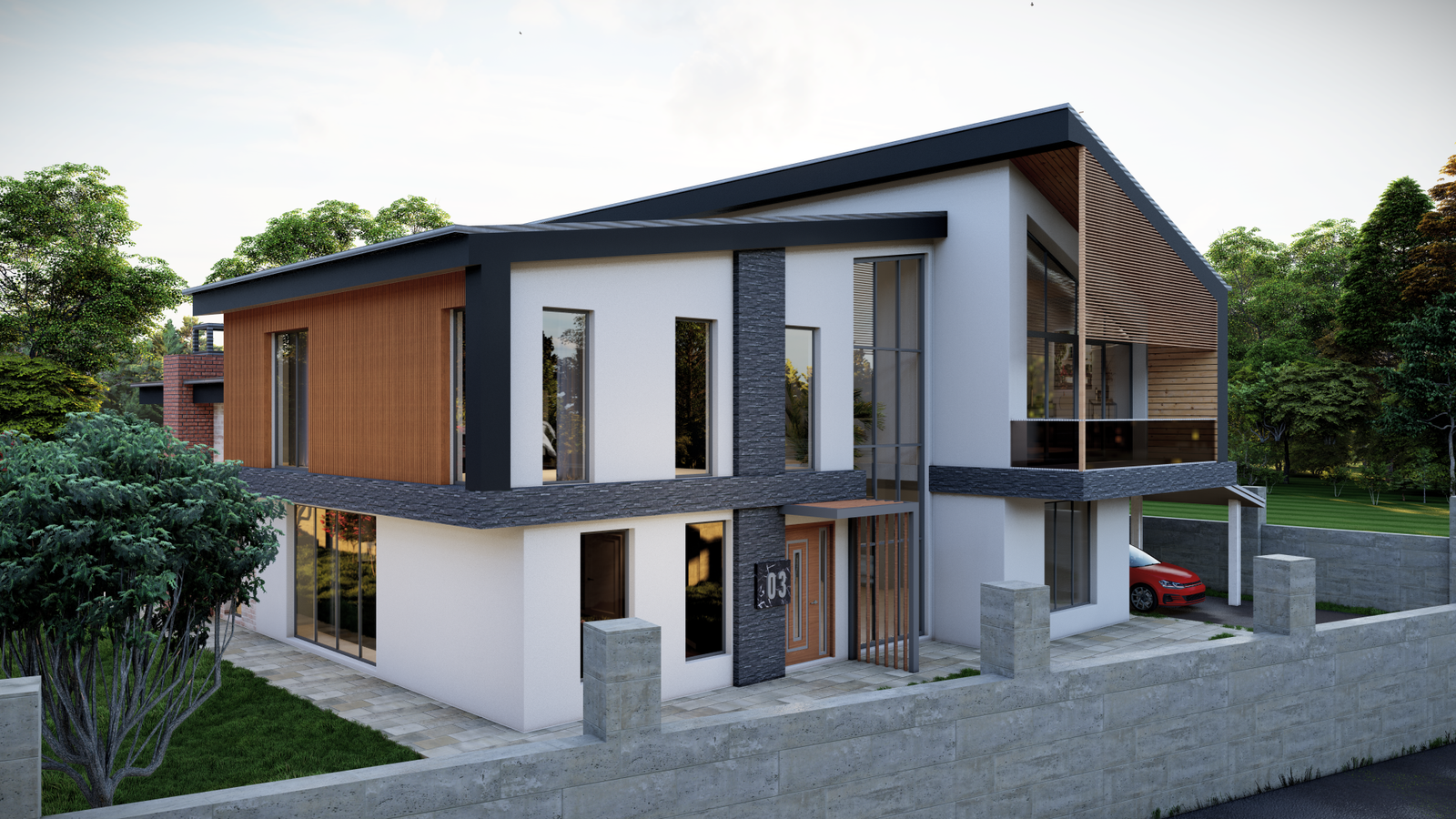 GÖCEK VİLLA TASARIMI Cephe Detayı