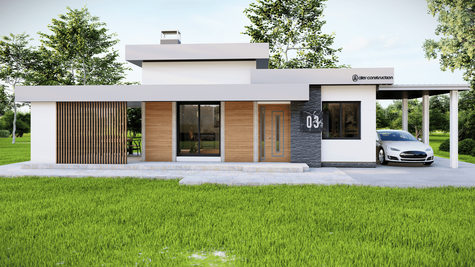 KÖY EVİ PROJESİ Çelik Ev Dış Cephe