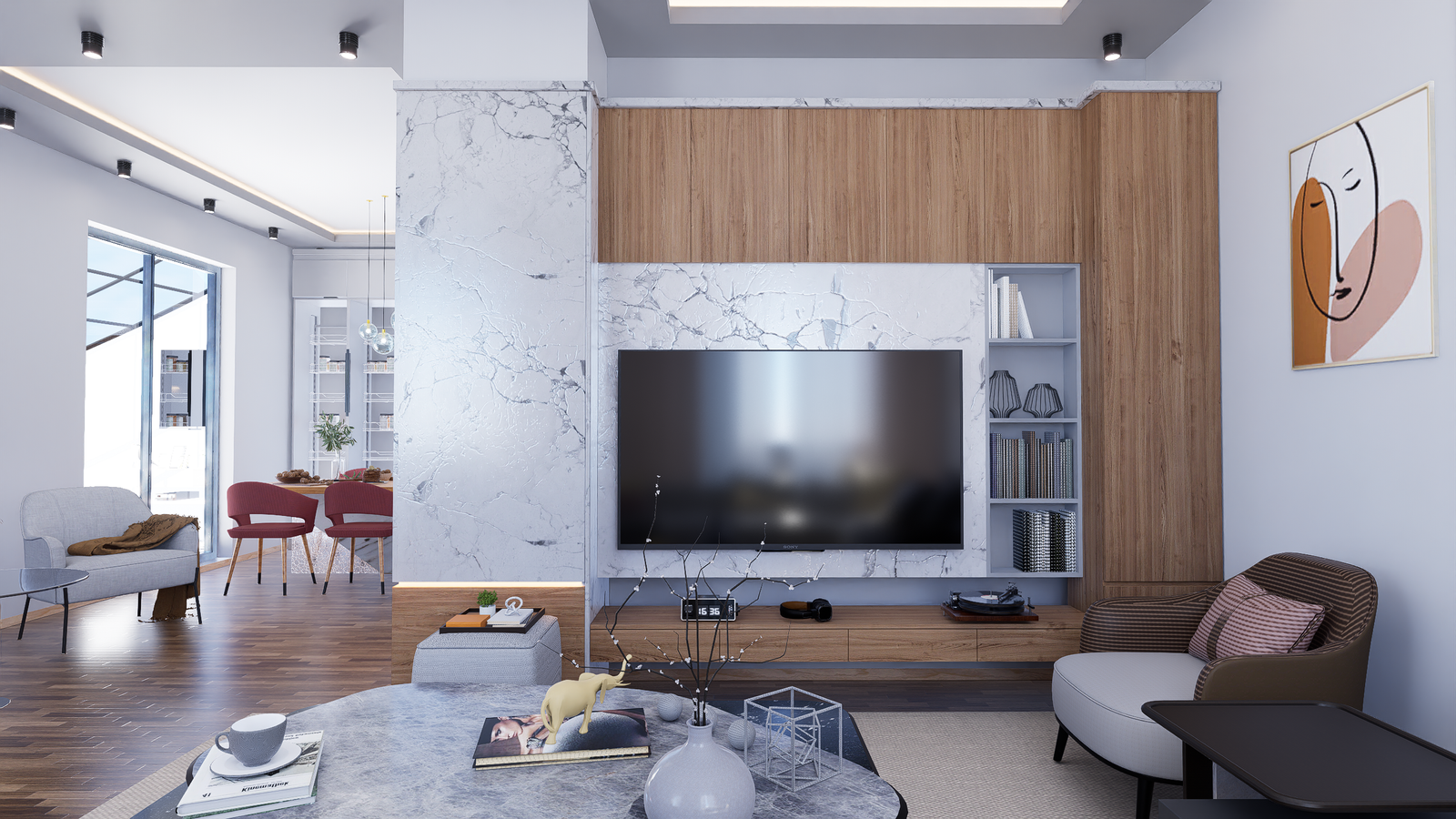 SALON TASARIMI Yemek Alanı Bağlantısı